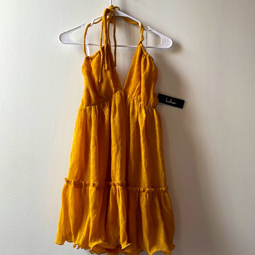 Mustard yellow Lulu’s sundress size S